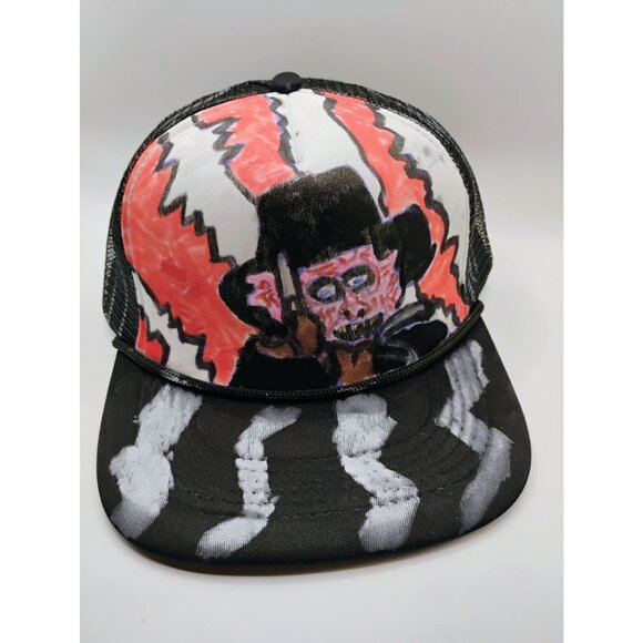 Nightmare on Elm Street Freddy Krueger Baseball Hat Custom Painted Acrylic - Picture 1 of 6